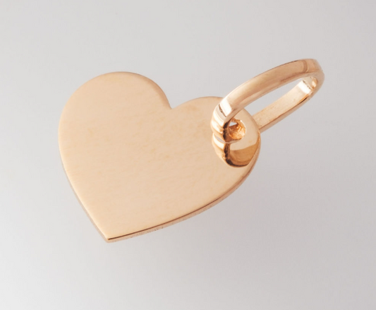 9ct Yellow Gold Plain Heart Pendant