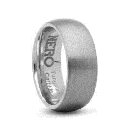 Gents 8mm Brushed Tungsten Ring