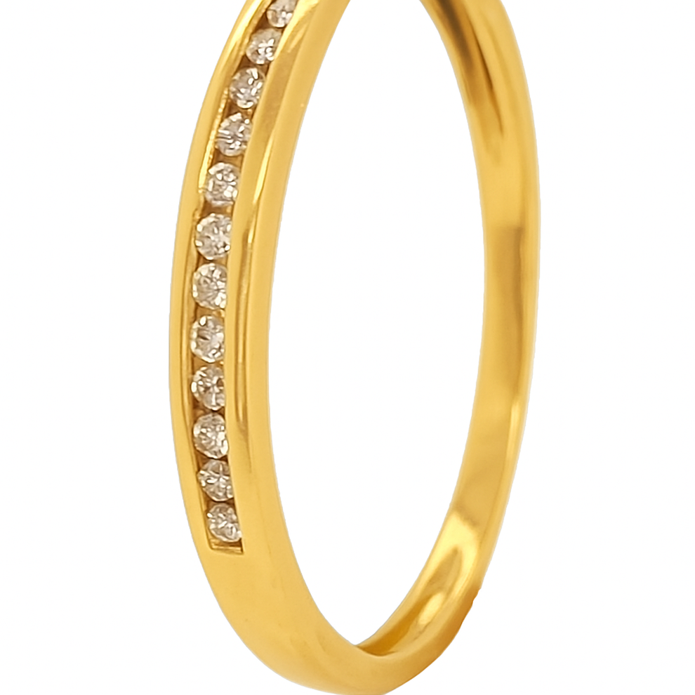 9ct Yellow Gold Channel Set Diamond Band – Goldstone Jewellers