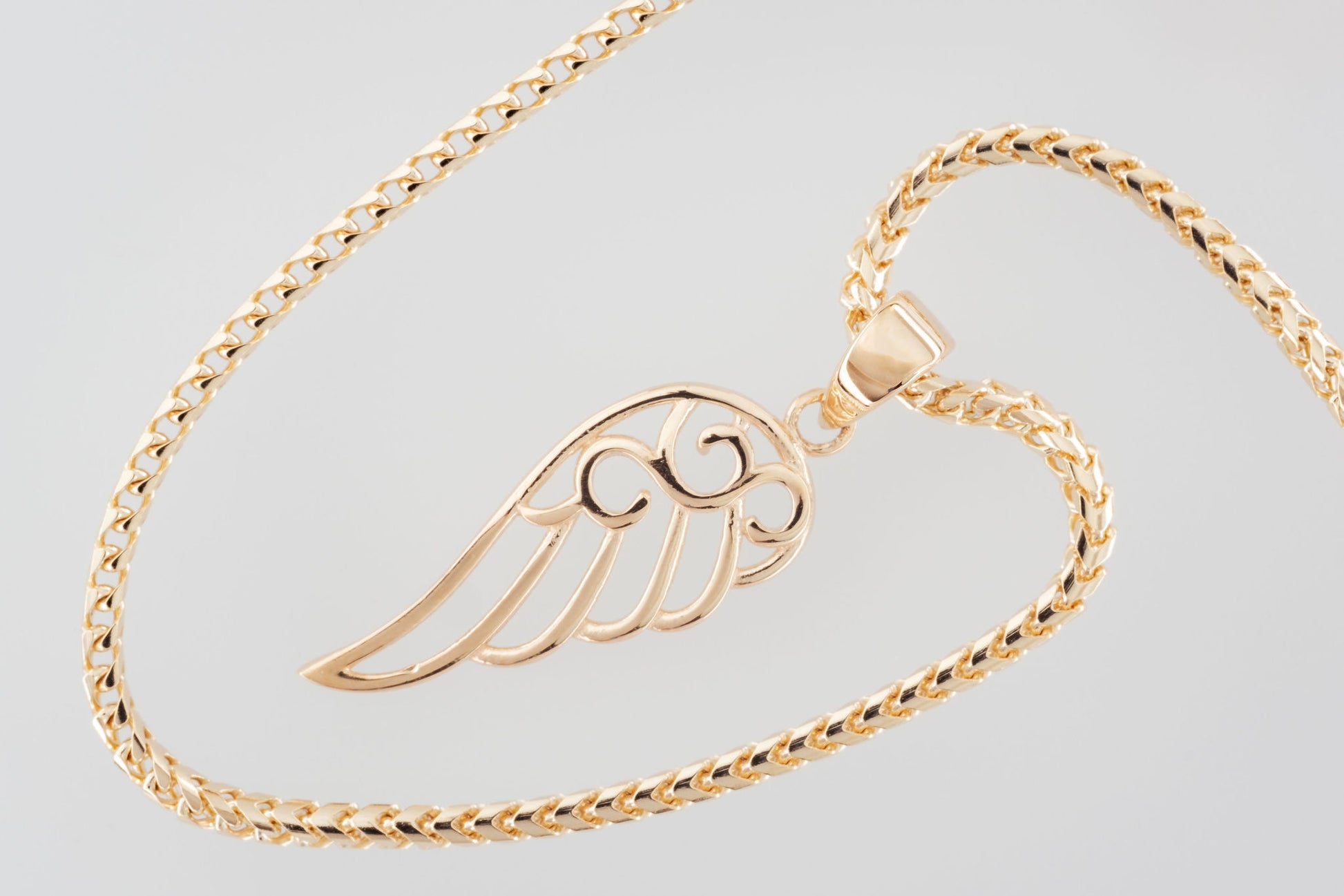 9ct Yellow Gold Angel Wing Pendant