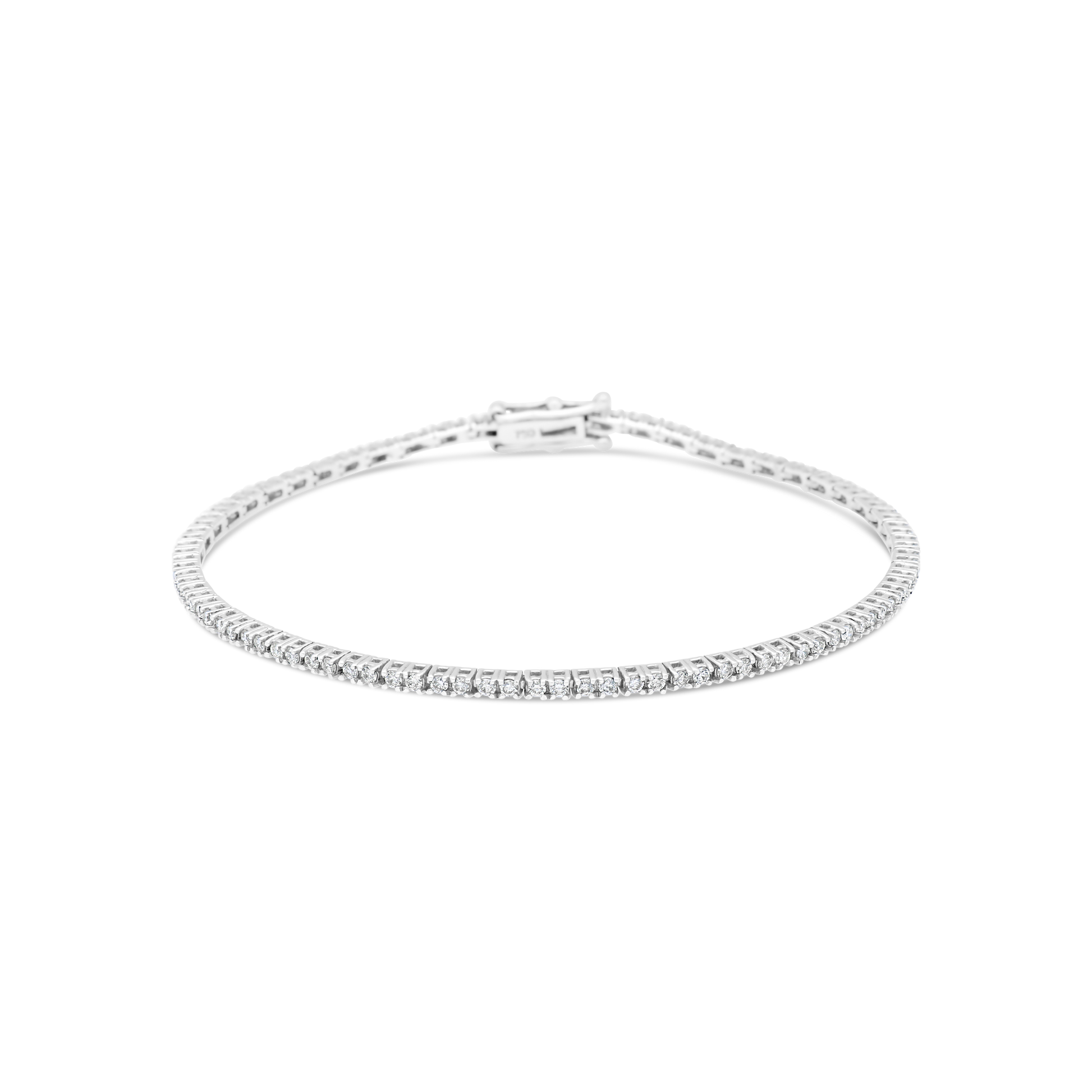 18ct White Gold Claw Set Diamond Tennis Bracelet