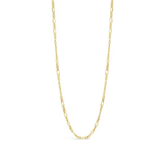 9ct Gold 50cm Figaro 3+1 Link Chain