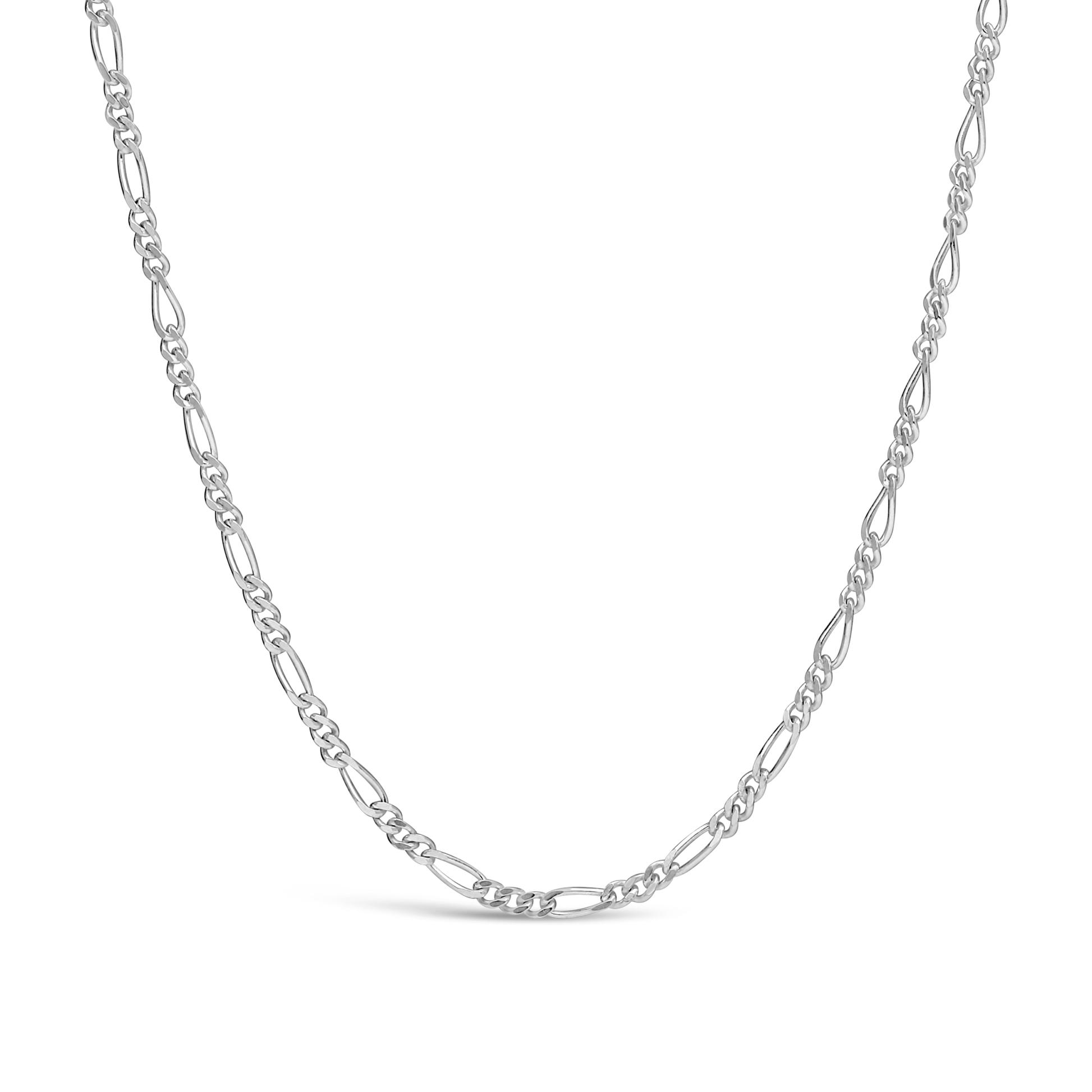 Silver 50cm Figaro Link Chain