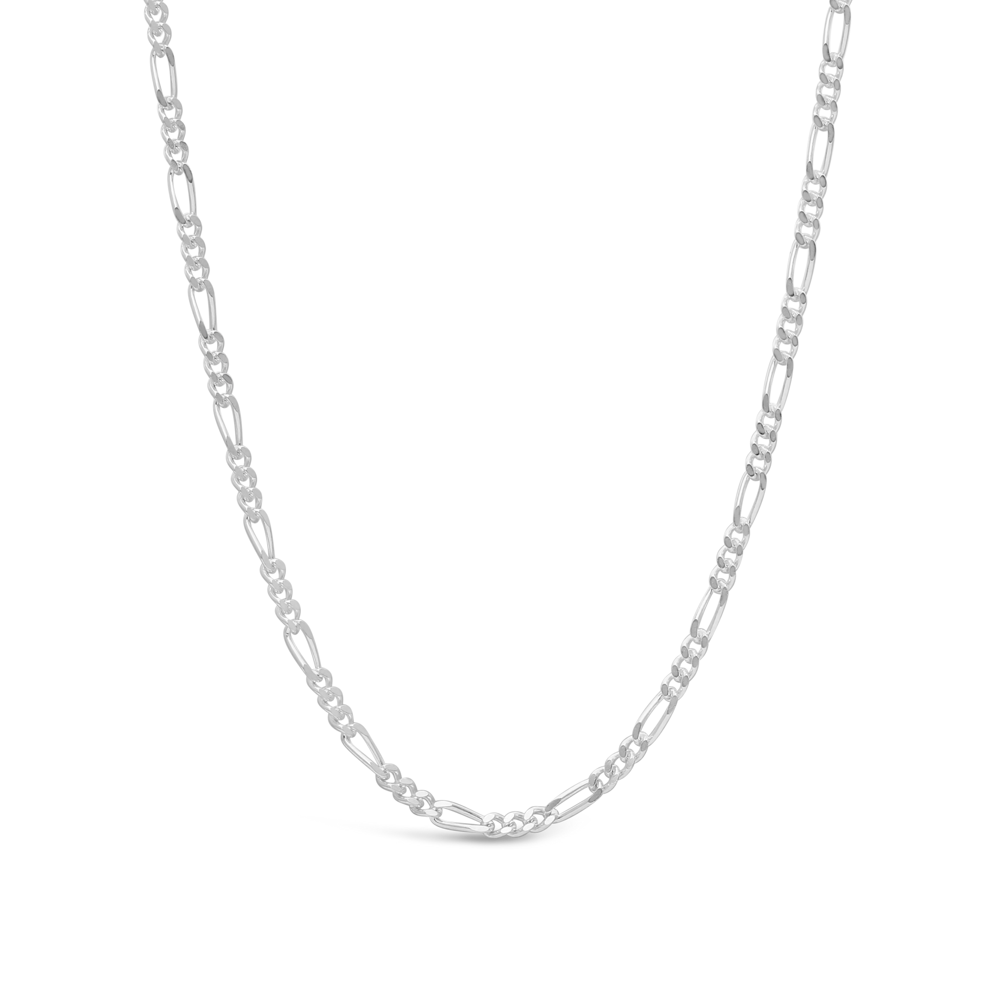 Silver 50CM Figaro Link Chain