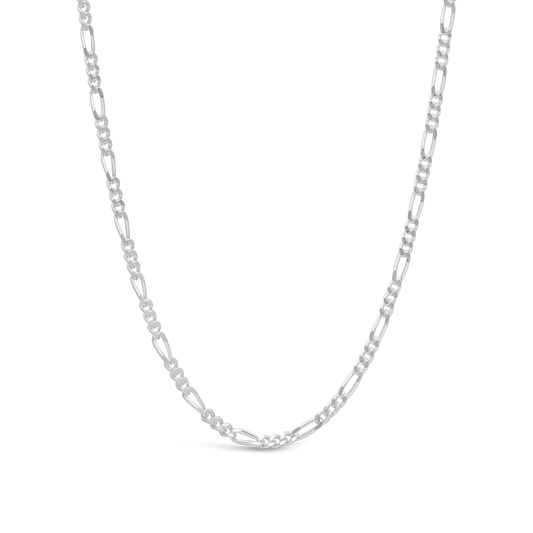 Silver 50CM Figaro Link Chain