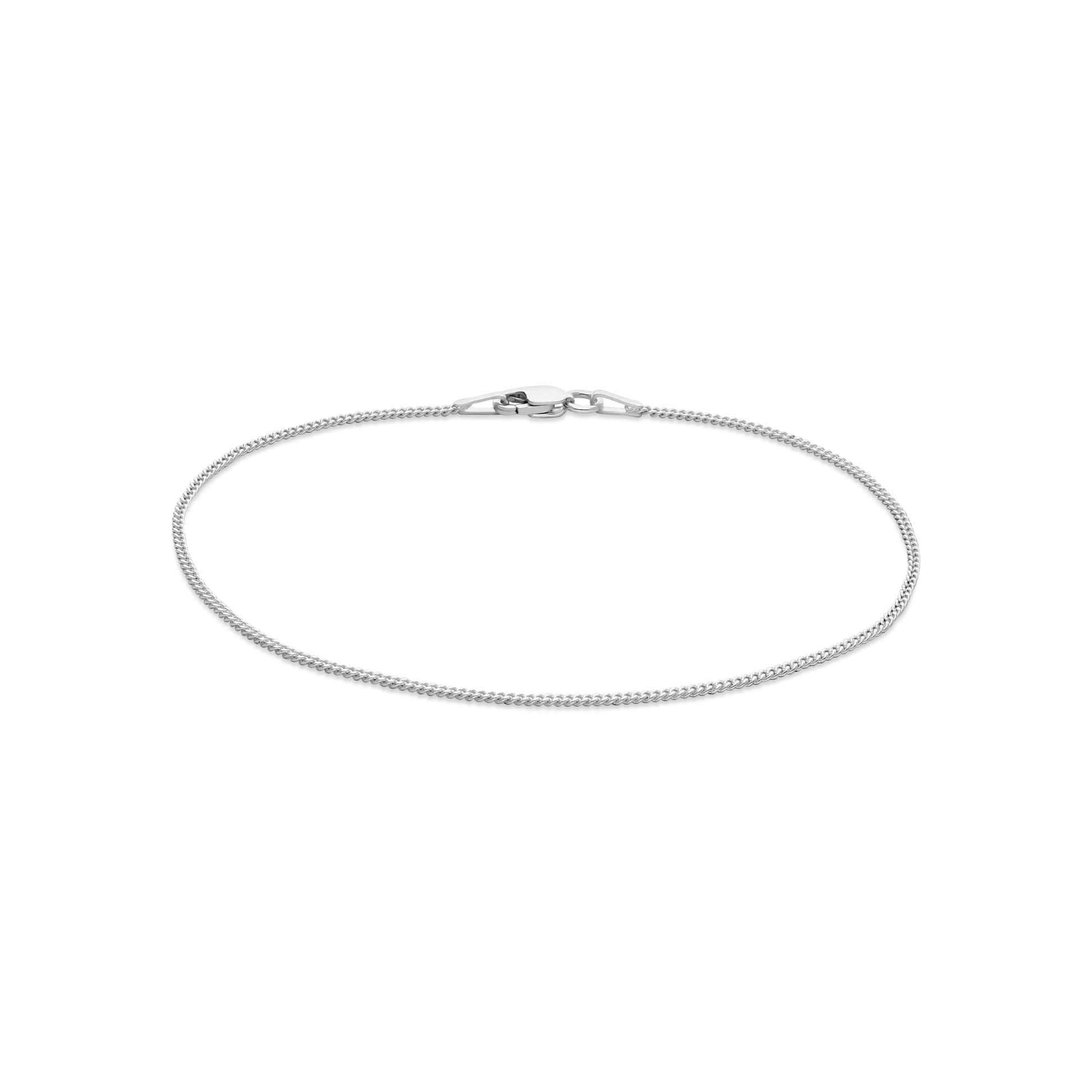 Silver 19cm Curb Link Bracelet