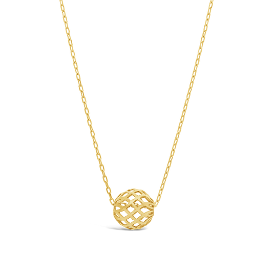 9ct Gold Ladies Anchor Chain With Fancy Filigree Ball Detail