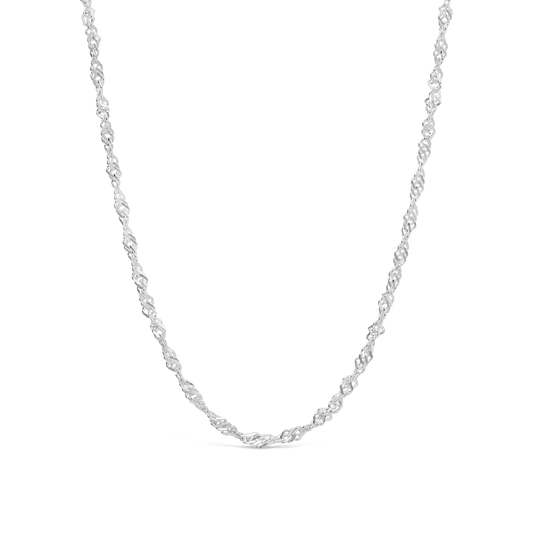 Silver 50cm Singapore Link Chain