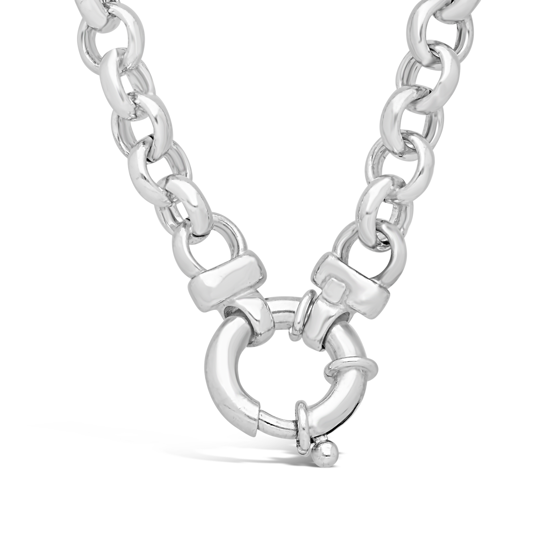 Silver 50cm Belcher Chain With Senoretti Clasp