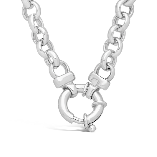 Silver 50cm Belcher Chain With Senoretti Clasp