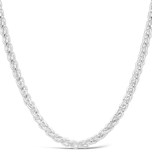 Silver 45cm Wheat Link Chain