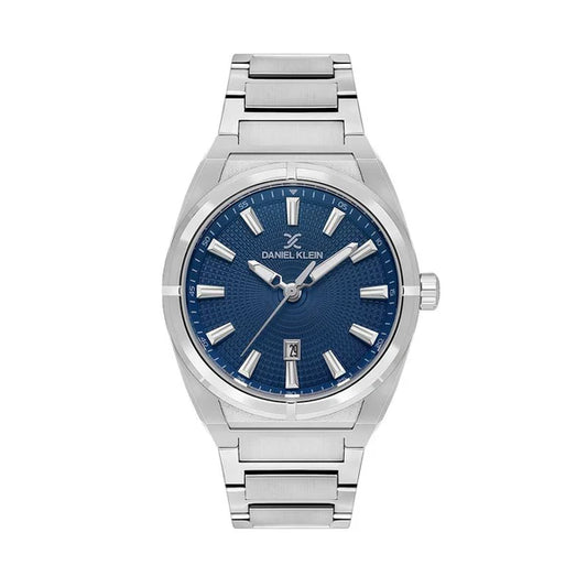 Daniel Klein Gents Stainless Steel Bracelet Blue Dial & Date