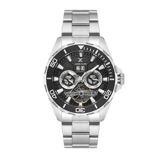 Daniel Klein Gents Chrono Stainless Steel Bracelet Black Dial