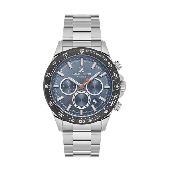 Daniel Klein Gents Chrono Stainless Steel Bracelet Blue Dial