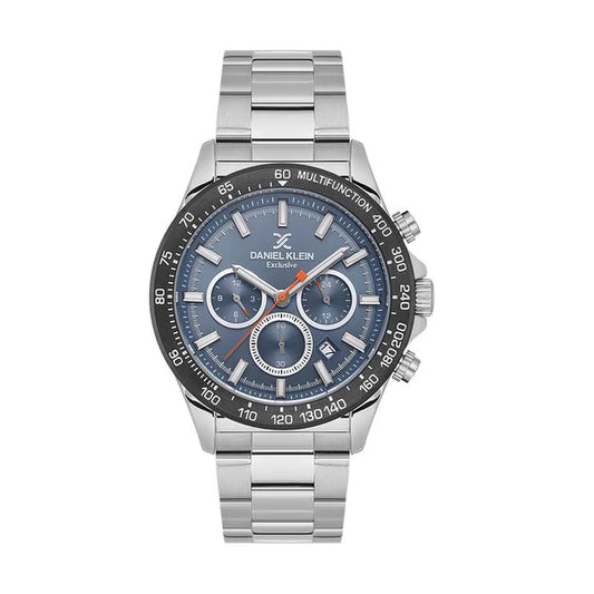 Daniel Klein Gents Chrono Stainless Steel Bracelet Blue Dial