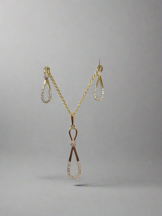 9ct Yellow Cubic Zirconia Pear Shape Pendant