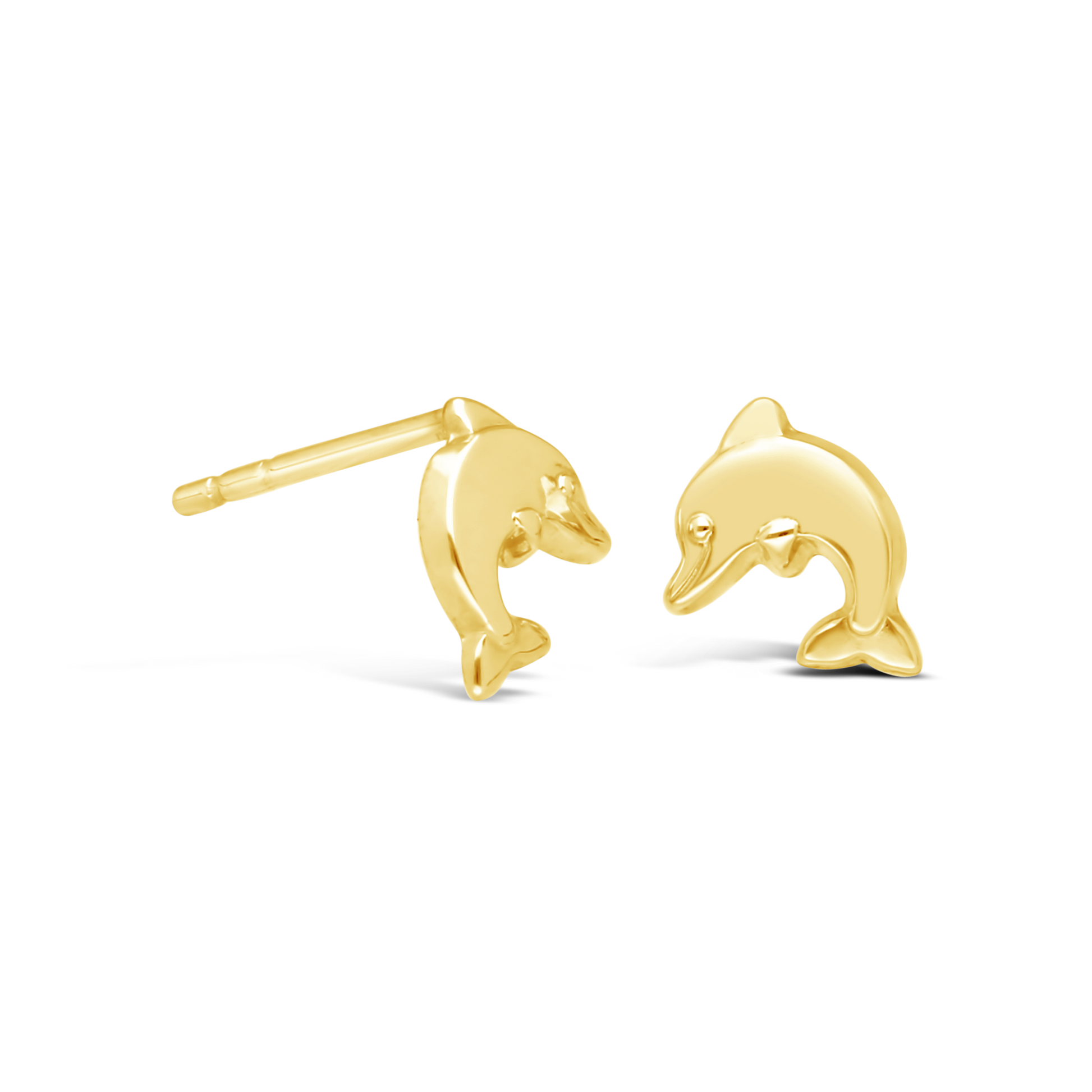 9ct Gold Dolphin Stud Earrings