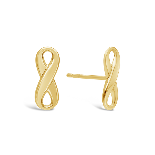 9ct Gold Small Infinity Stud Earring