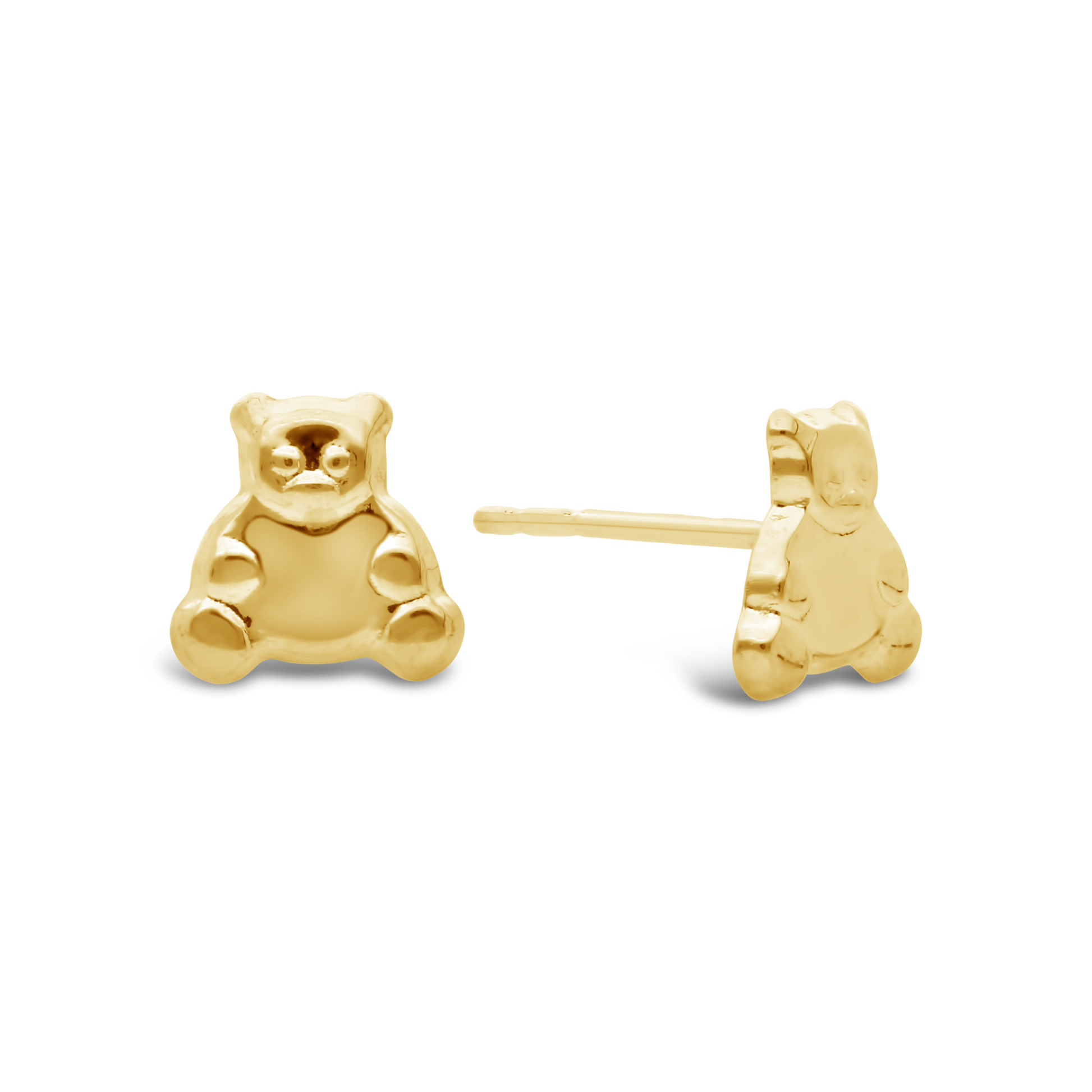 9ct Gold Small Teddy Bear Stud Earring