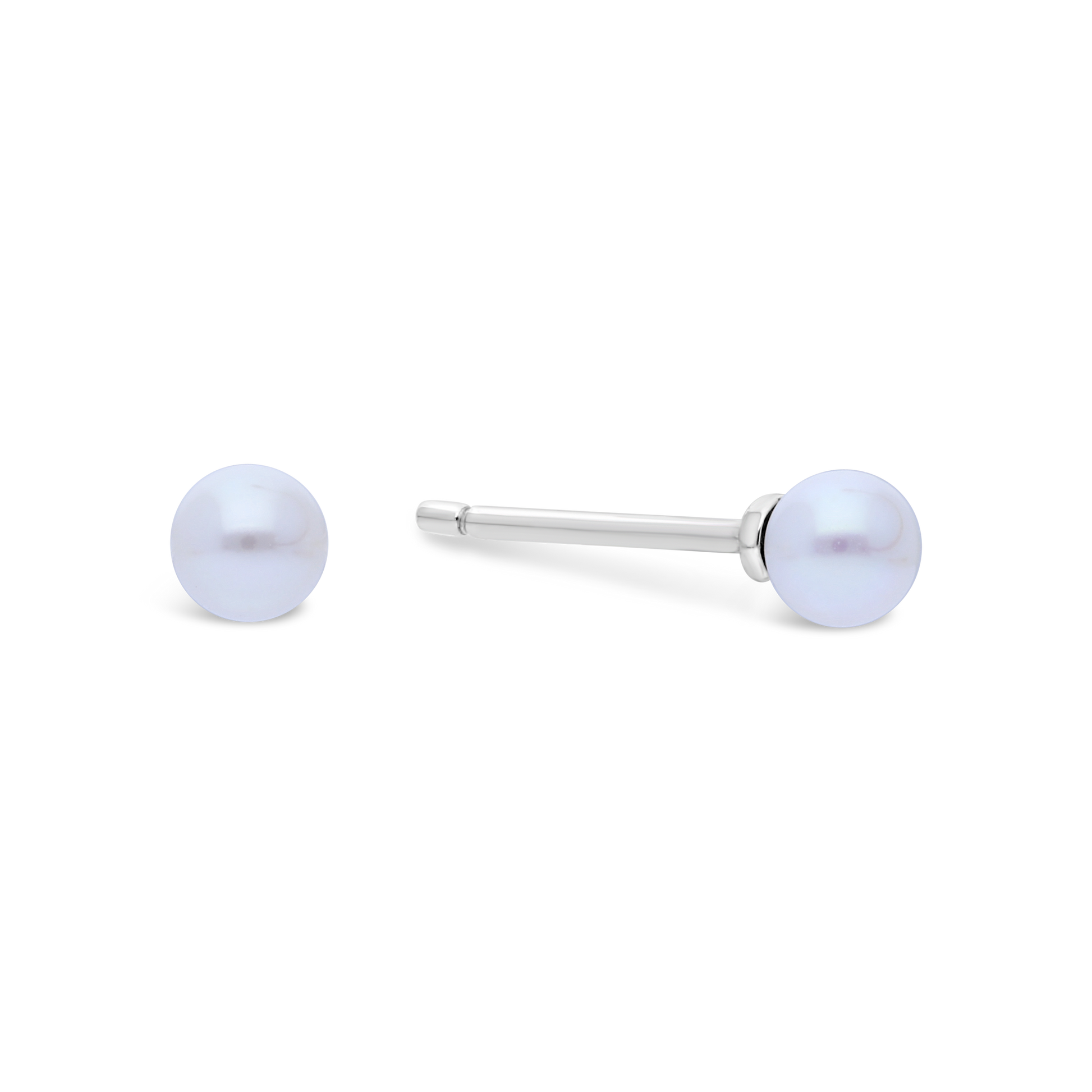 Silver Small Pearl Stud Earring