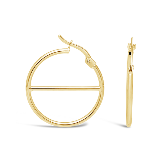 9ct Gold Fancy Hoop Earring