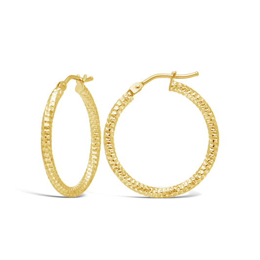 9ct Gold Mesh Hoop Earrings