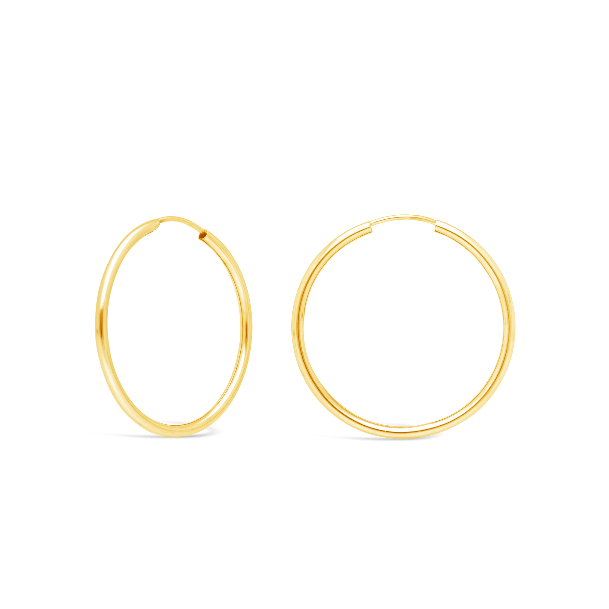 9ct Gold 25mm Sleeper Hoop Earrings