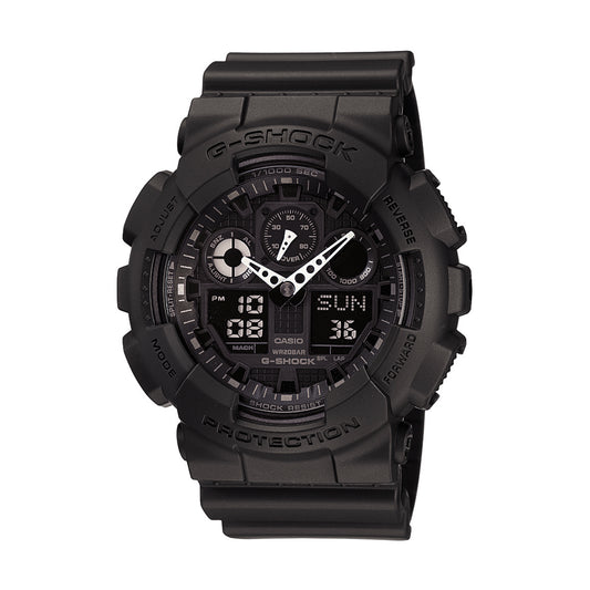 Casio Gents Gshock Anadigi Black Resin Round Black Dial