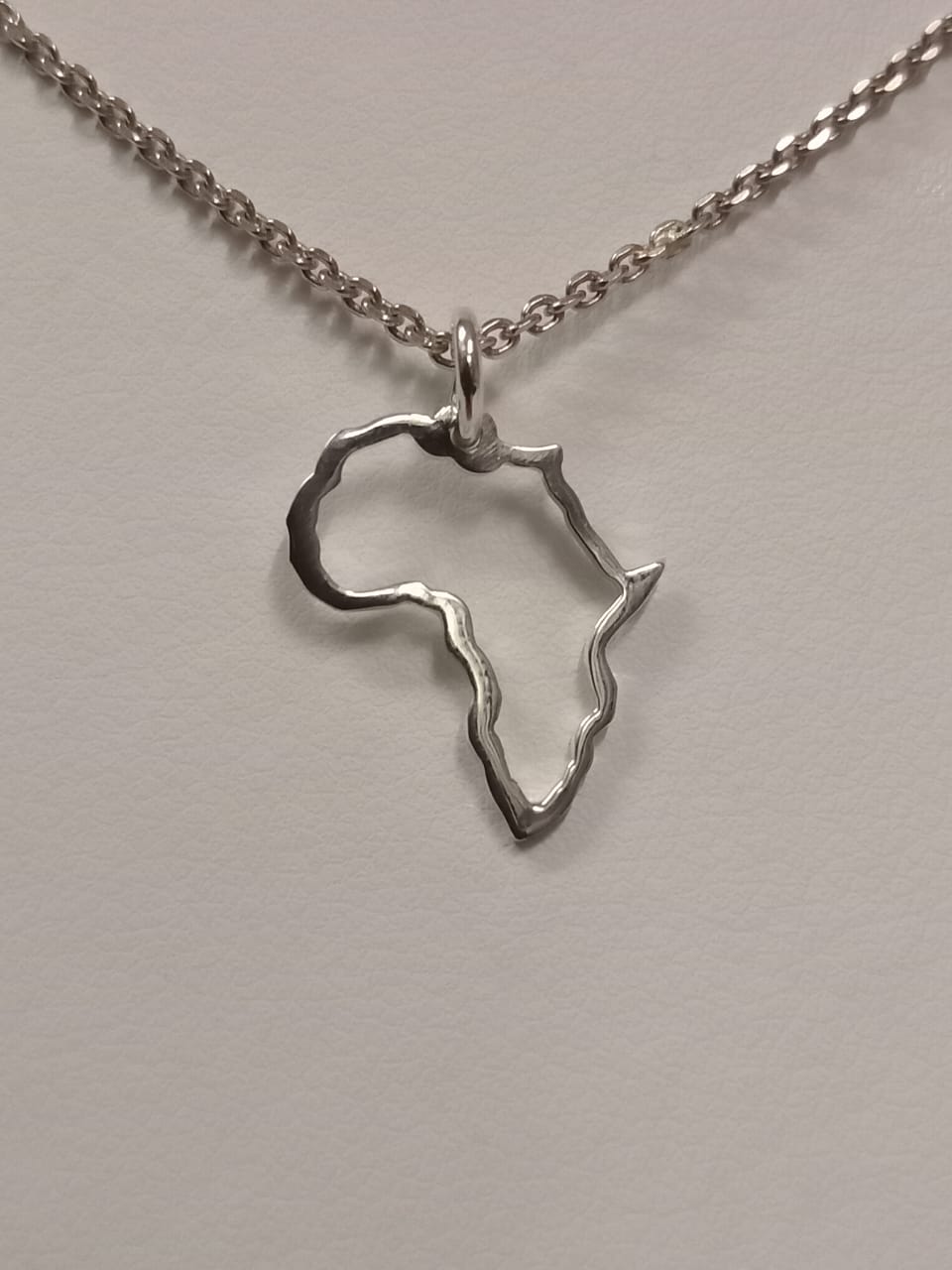 Silver Open Design Map Of Africa Pendant