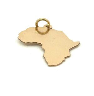 9ct Plain Map Of Africa Pendant