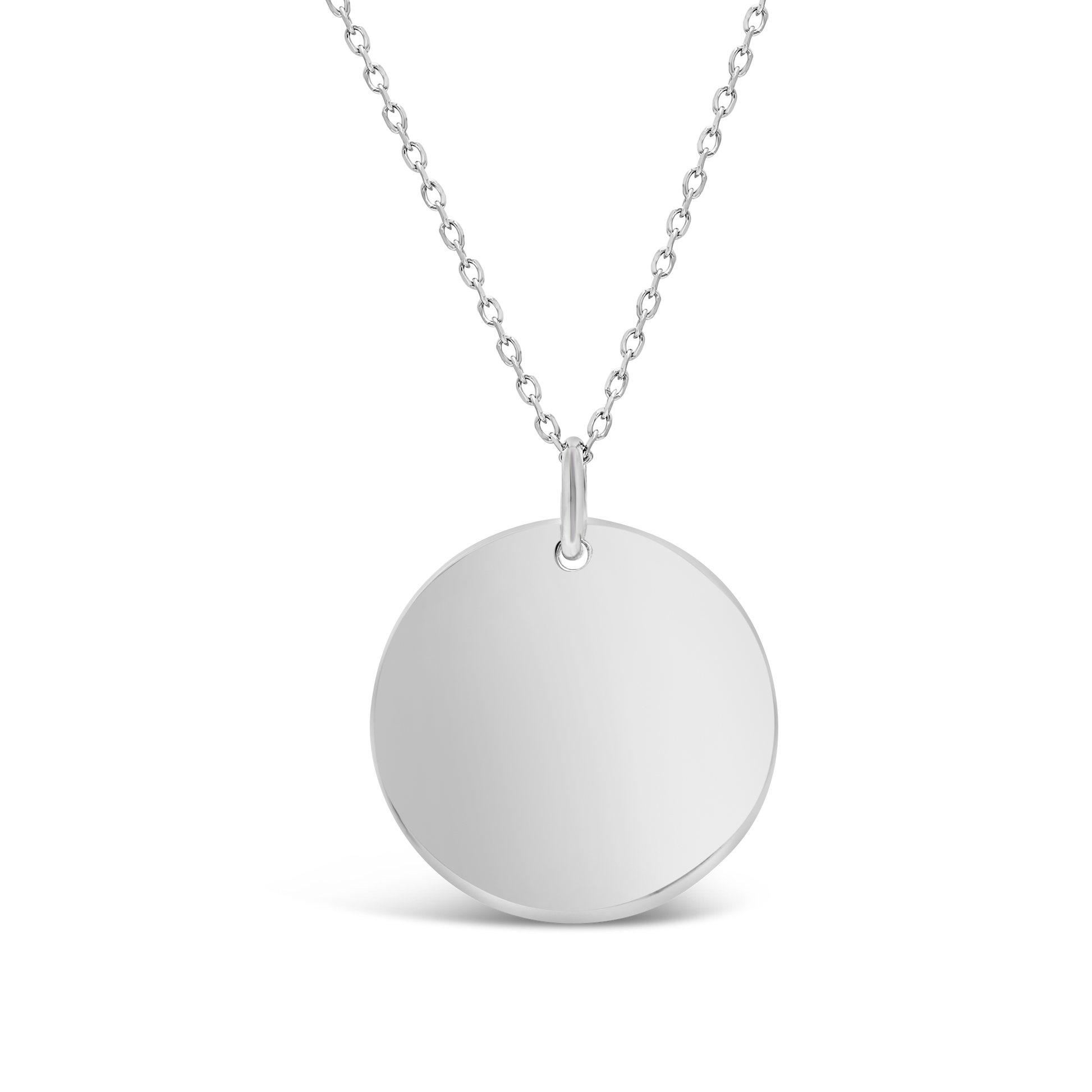 Silver Large Plain Granny Disc Pendant