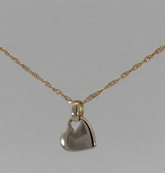 9ct Gold Plain Heart Pendant