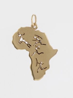 9ct Plain Cut out Design Map Of Africa Pendant