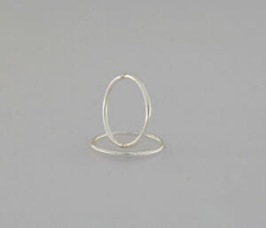 Silver 15MM Hollow Hinged Sleeper Earring