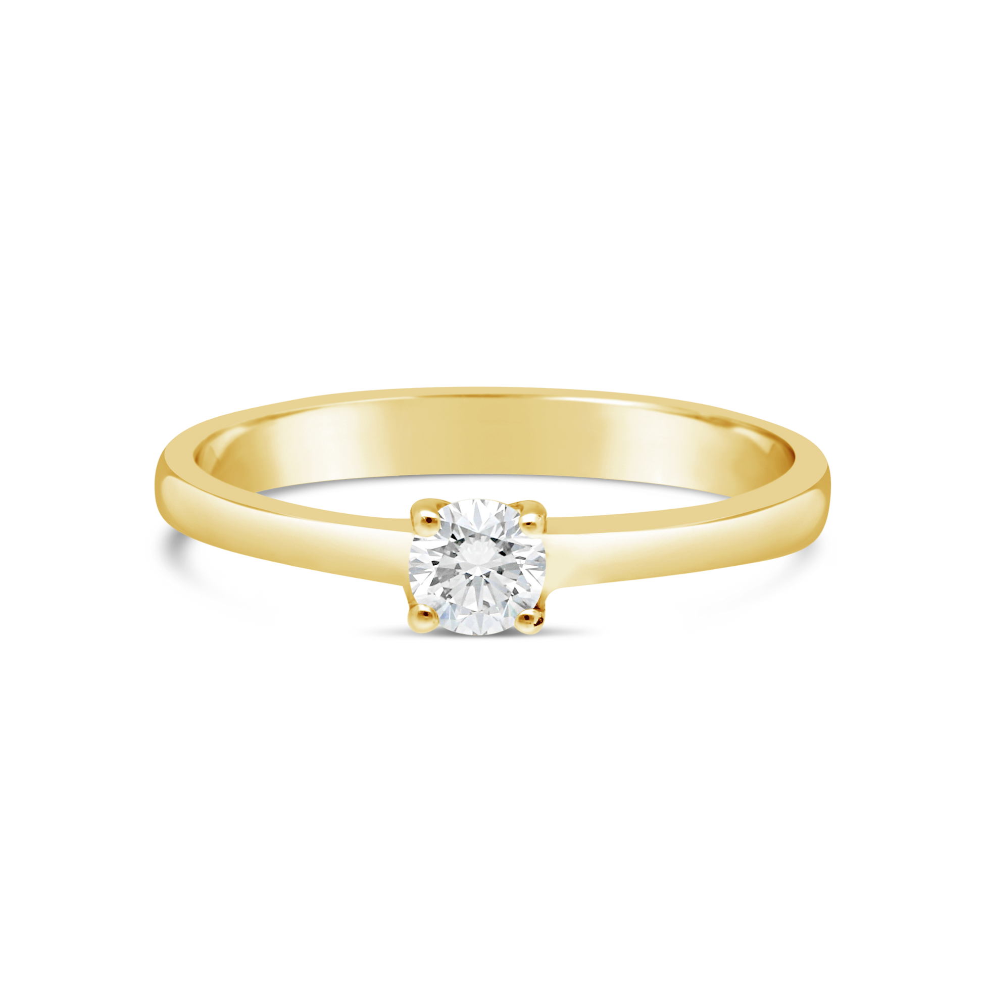 9ct Gold Claw Set 0.25ct Diamond Solitaire Ring