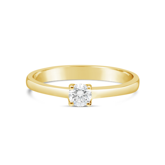 9ct Gold Claw Set 0.25ct Diamond Solitaire Ring