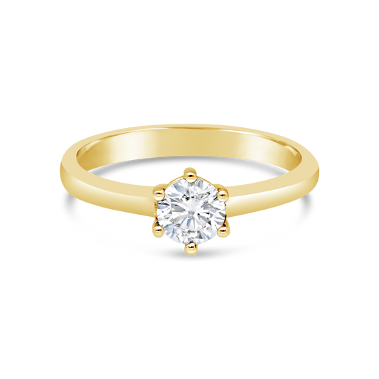 18ct Gold Claw Set 0.50ct Diamond Solitaire Ring