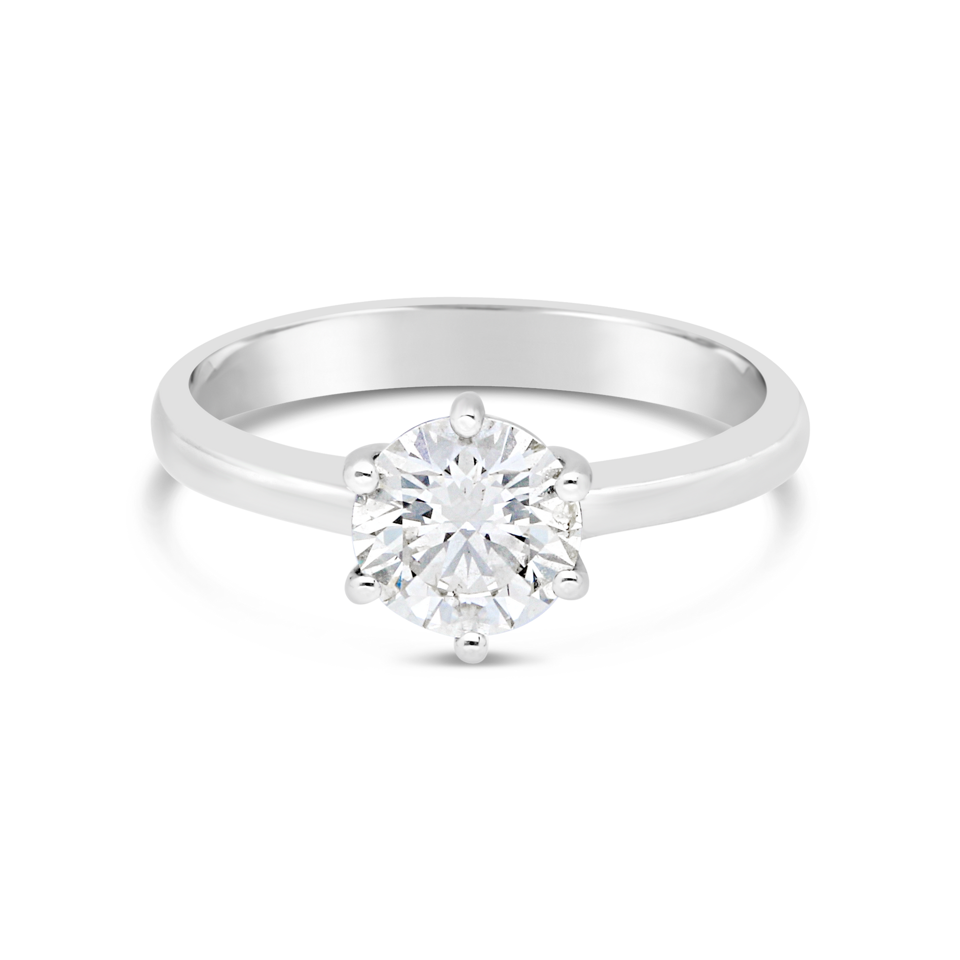 18ct White Gold Claw Set 1.00ct Solitaire Diamond Ring