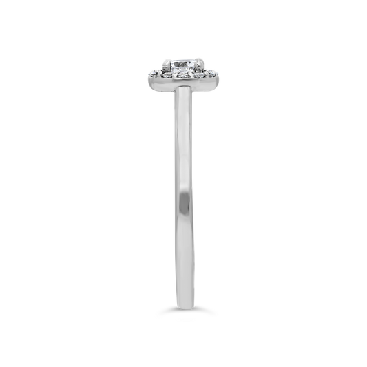 18ct White Gold 0.25ct Halo Diamond Ring