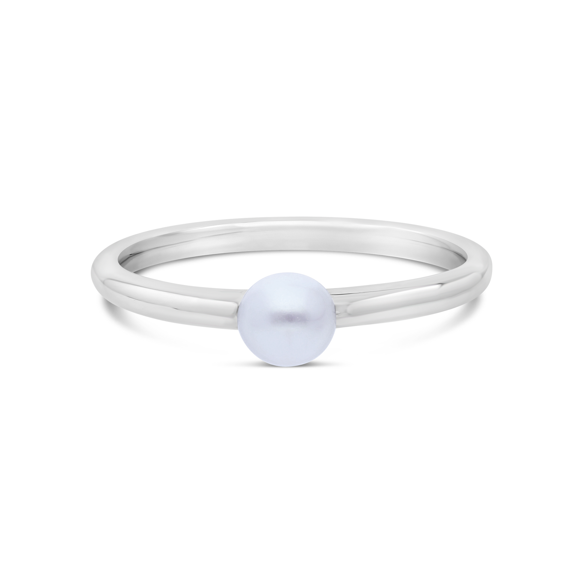 Silver Small Pearl Ring