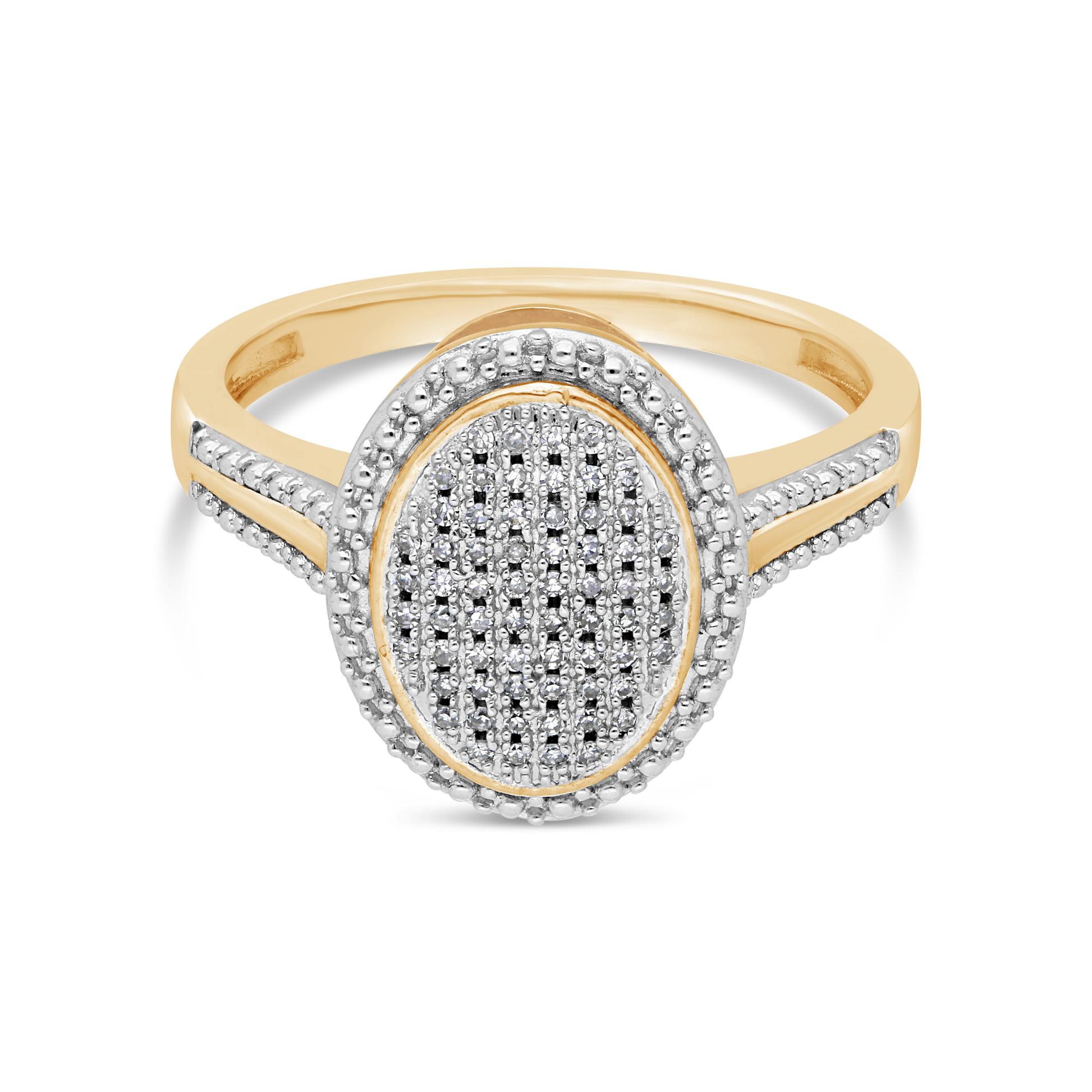 9ct Gold Oval Diamond Ring