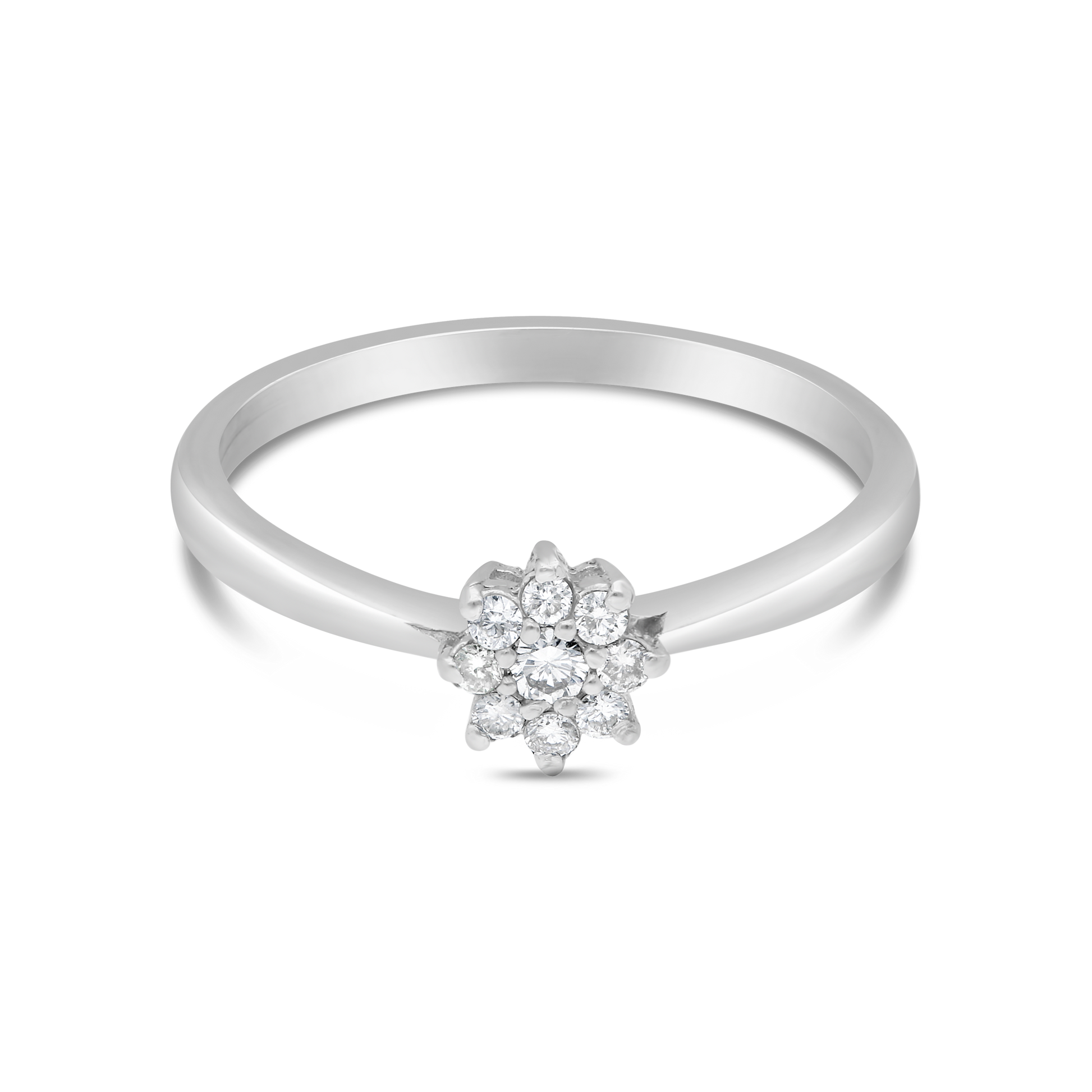 18ct White Gold Diamond Cluster Ring