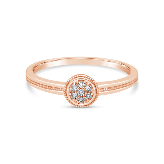 9ct Rose Gold Fancy Diamond Cluster Ring