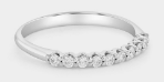 9ct White Gold Ladies Claw Set Diamond Eternity Ring