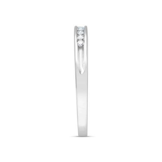 9ct White Gold Diamond Band