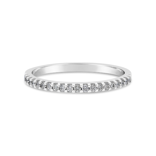 9ct White Gold Diamond band