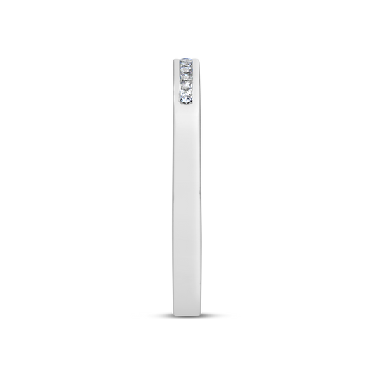 18ct White Gold Diamond Channel Band