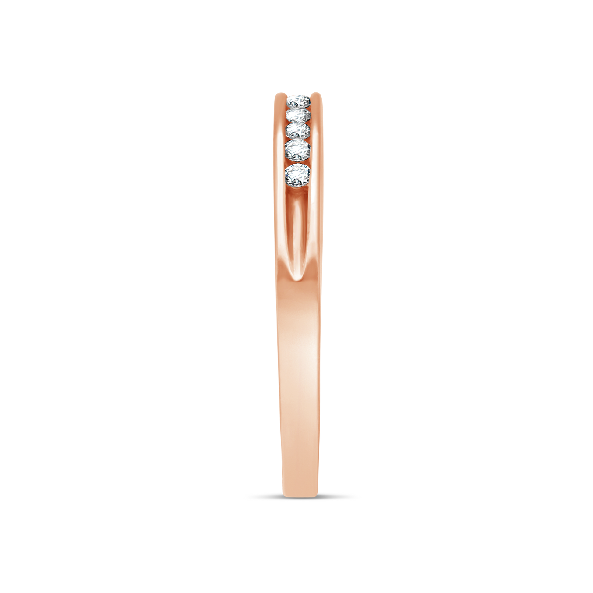 18ct Rose Gold Diamond Channel Set Band