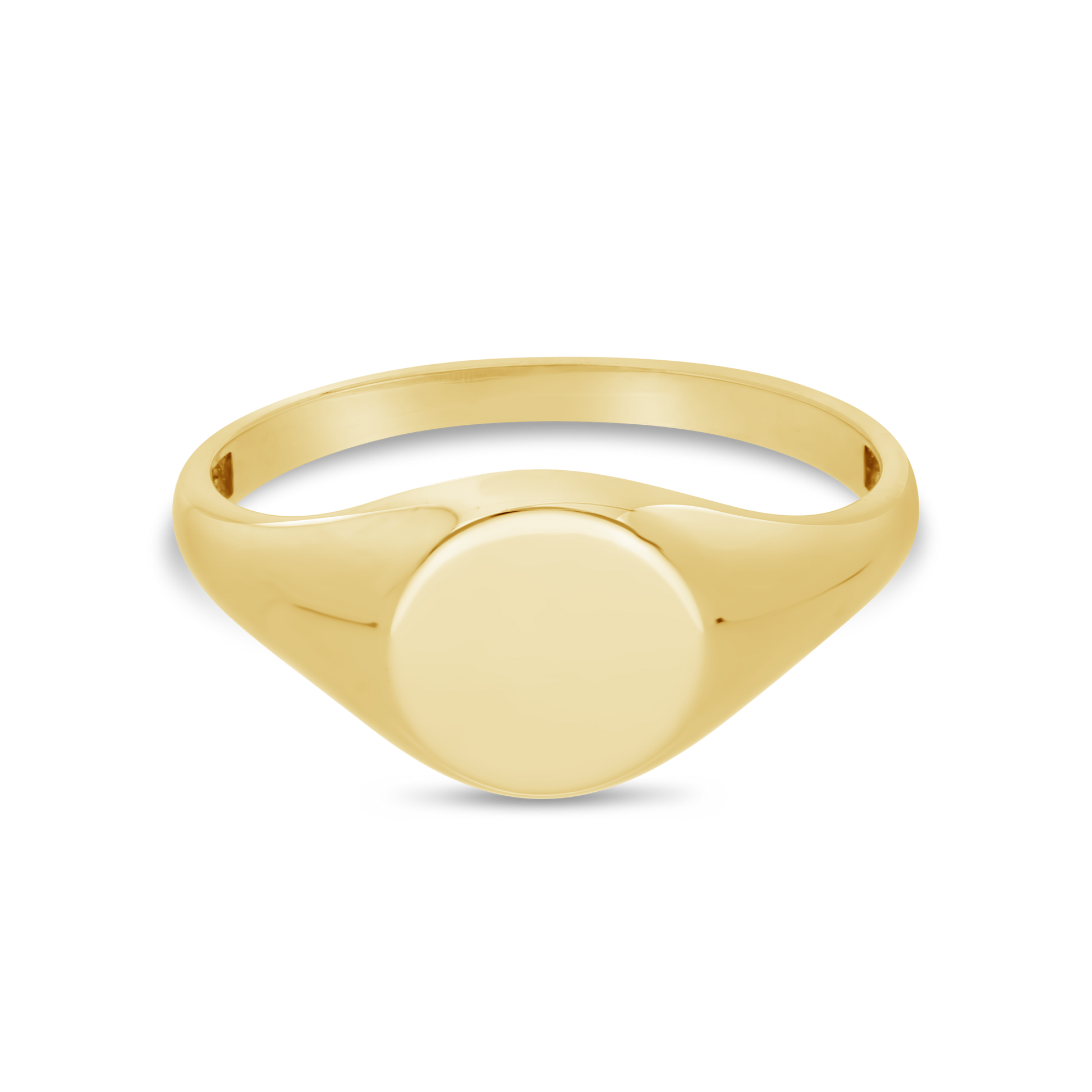 9ct Gold Ladies Plain Oval Signet Ring