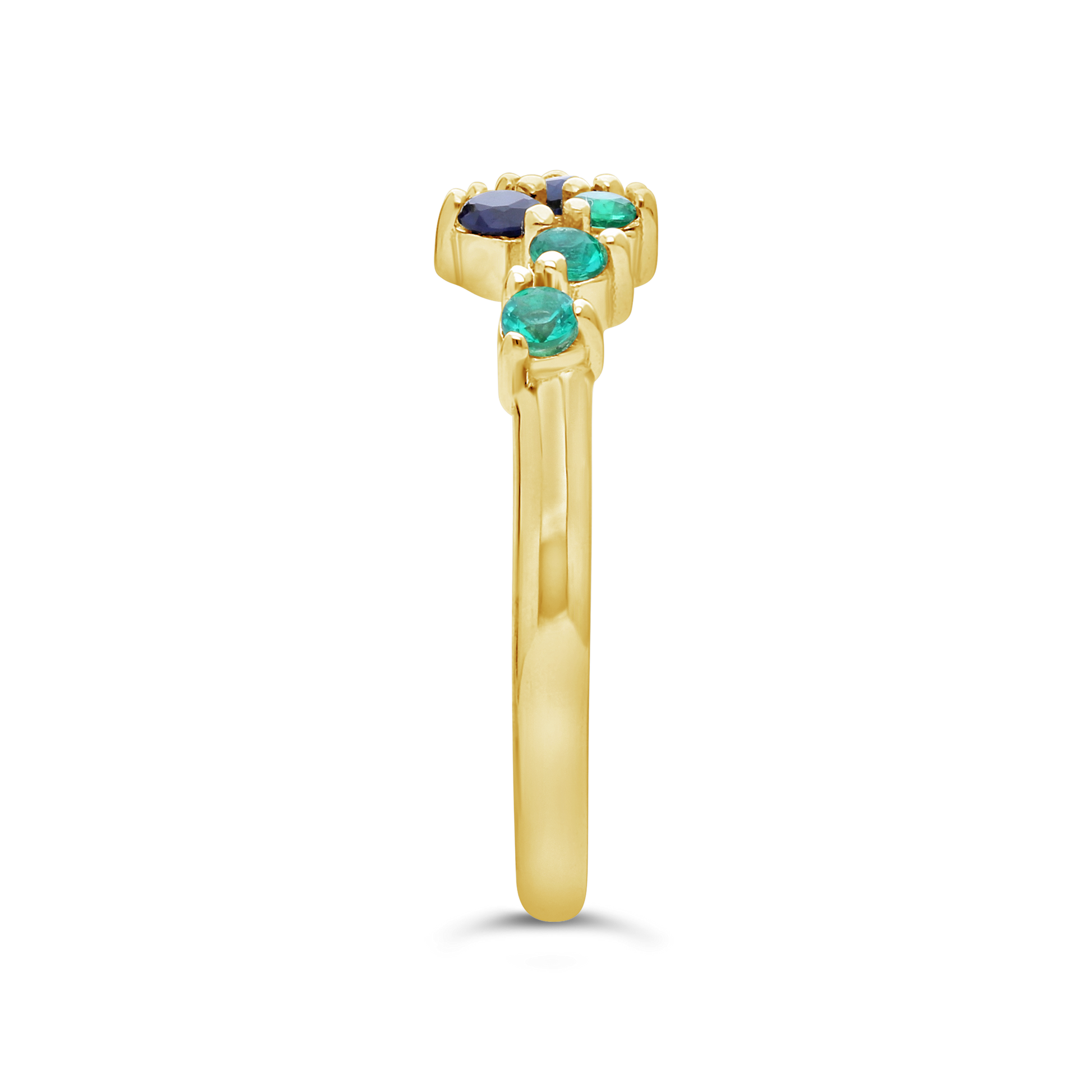 9ct Gold Multi Sea Colour Gemstone Dress Ring